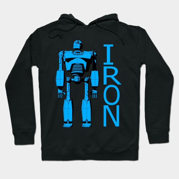 Blue Iron giant Hoodie by tallbridgeguy